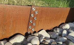 weathering steel retaining wall