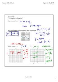 2 4 Writing Linear Equations