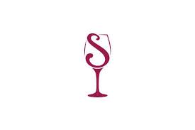 Wine Glass And Letter S Logo Or Icon