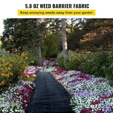 Vevor Weed Barrier Fabric Heavy Duty 4x100ft 5 8oz Woven Landscape Fabric Garden Fabric Weed Barrier Weed Control Fabric Ground Cover Geotextile