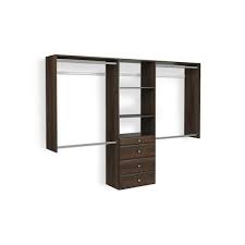 W Espresso Wood Closet System Tr19