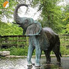 Realistic Bronze Elephant Outdoor