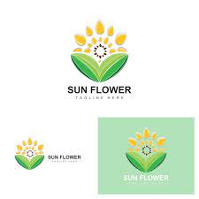 Sunflower Logo Design Ornamental Plant