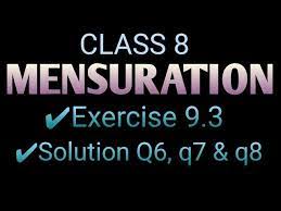Class 8 Maths Chapter 9 Mensuration