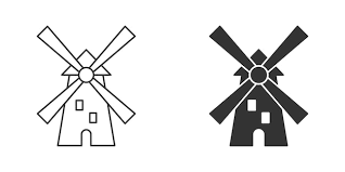 Windmill Icon Mill Symbol Vector