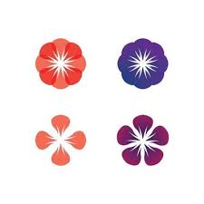 Flower Set Vector Logo And Design For