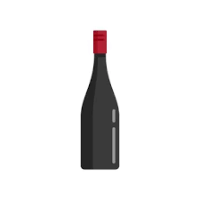 Old Wine Bottle Icon Flat Isolated