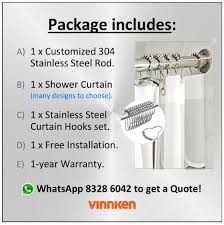 Shower Curtain Rods Stainless Steel