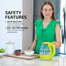 Green Electric Kettle With Filter