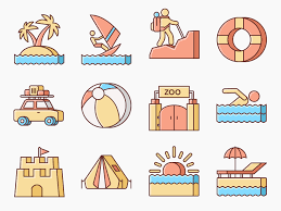 95 Summer Vacation Icon Set Flat Icons