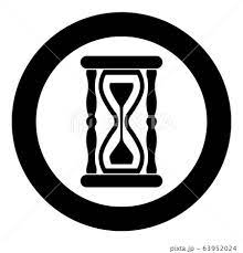 Hourglass Sand Clock Icon In Circle