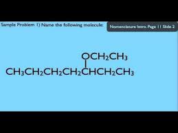 Nomenclature Of Ethers Chemistry