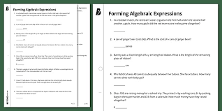 Writing Algebraic Expressions Worksheet