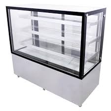 Square Glass Floor Refrigerated Display