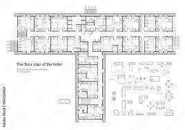 Standard Hotel Furniture Symbols Set