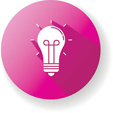 Idea Flat Pink Color Rounded Vector