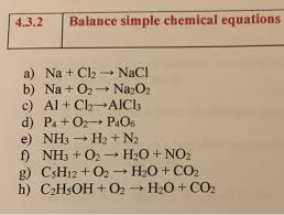 Balance Simple Chemical Equations