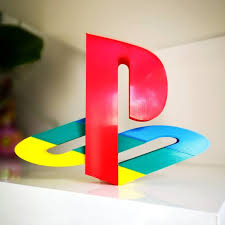 Sony Playstation Logo 7 Shelf Display