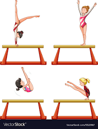 balance beam royalty free vector image