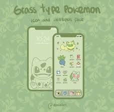 Grass Type Pokemon Icon Pack