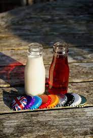 Milk Glass Bottle With Crown Cap