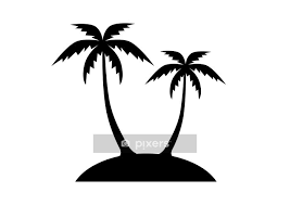 Wall Decal Island Icon On White