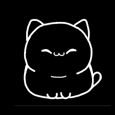 Black And White App Icon Black Cat