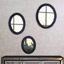 Caesar Mirrors In Black Color Set Of