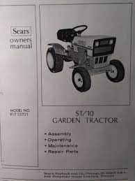 Sears St 10 Lawn Garden Tractor Manual