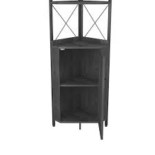 Urtr Dark Gray Wood Storage Cabinet