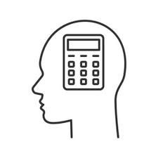 Human Head With Calculator Inside
