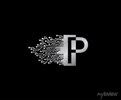 Digital Network P Letter Logo Icon