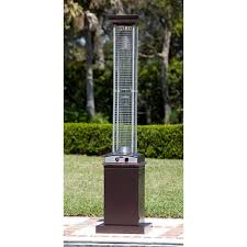 Fire Sense Hammered Bronze Finish Square Flame Patio Heater