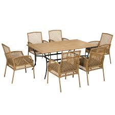 7 Piece Deals Wicker Dining Set