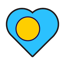Patriot Heart In National Palau Flag