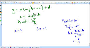 Find The Equation Of A Sine Function