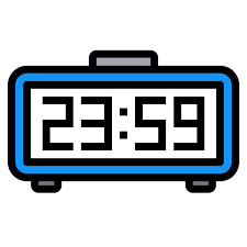 Alarm Clock Digital Time Icon Free