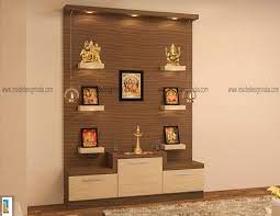 Wooden Wall Mounted Pooja Unit At Rs