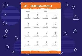 Premium Vector Subtraction Worksheet