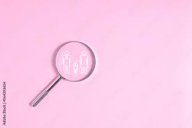 Family Icon Magnifying Glass Pink