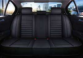 Black Pu Leather Car Seat Cover For