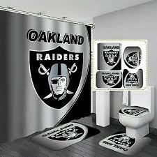 Oakland Raiders Shower Curtain Toilet
