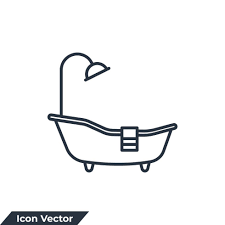 Bathtub Icon Logo Vector Ilration