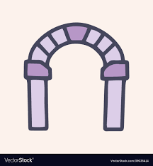 Arch Color Doodle Simple Icon Royalty