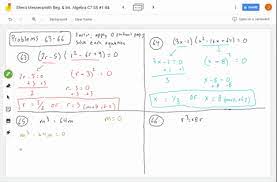 Zero Rule Solve Each Equation