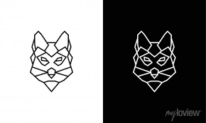 Wolf Head Icon Abstract Triangular