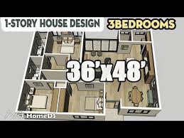 36x48ft 3 Bedrooms Lot 52x65ft