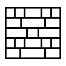 Brick Wall Line Icon Vector Brick Wall