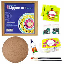 Multicolor Round Lippan Art Kit Art