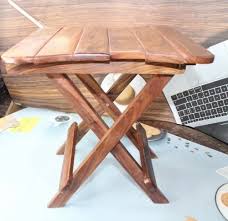 Wooden Round Folding Stool